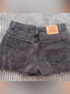 Levi's Women's Charcoal Gray Denim Cutoff Shorts